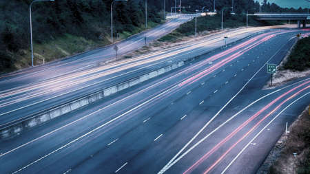freeway, road, street, lane, sign, bridge, pole, travel