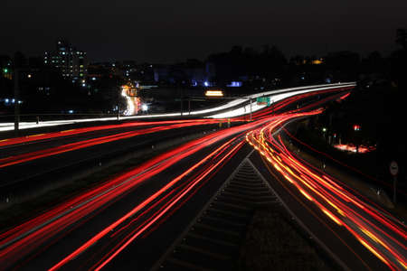 freeway, road, street, dark, night, lights, travel