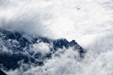 nature, landscape, mountain, clouds, sky, aerial, travel, adventure