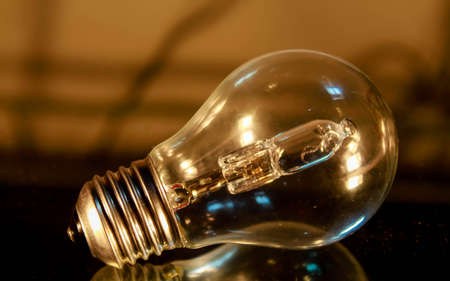 light, bulb, blur, dark, night, table, reflection, electricity