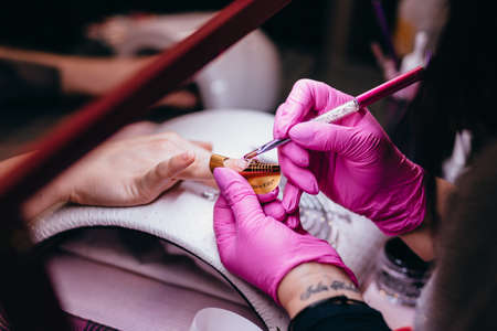 people, hands, manicure, cuticle, clean, glove, beauty, salon, nail, cosmetics