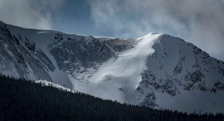 mountain, highland, cloud, sky, summit, ridge, landscape, nature, valley, hill, snow, winter, view,...