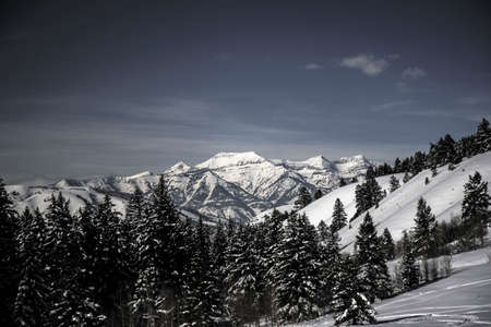 mountain, highland, cloud, sky, summit, ridge, landscape, nature, valley, hill, snow, winter, view,...