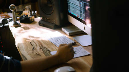 computer, keyboard, apple, electronics, modern, technology, business, office, work, desk, table,...