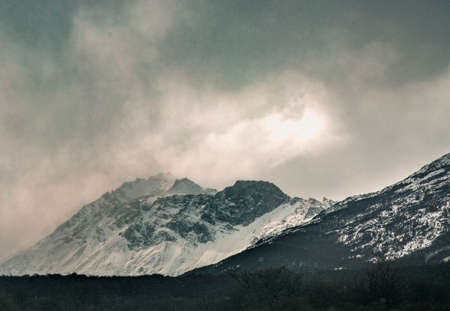 mountain, highland, cloud, sky, summit, ridge, landscape, nature, valley, hill, snow, winter, view,...