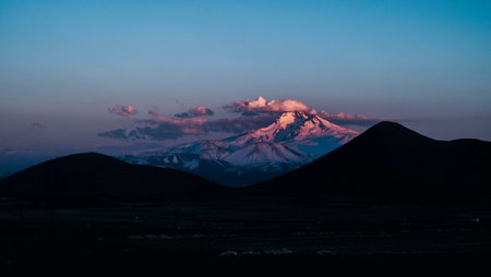 nature, landscape, mountain, shadow, silhouette, clouds, sky, travel, adventure