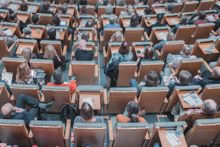 people, crowd, men, women, sitting, seminar, school, chair