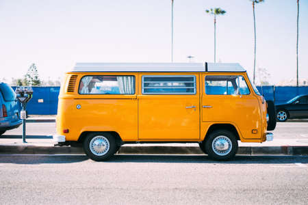 yellow, car, van, vehicle, travel, automotive, city, road, trip, sunny, day