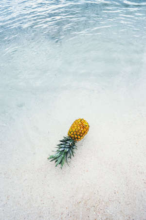 pineapple, dessert, food, appetizer, fruit, juice, beach, ocean, sea, white, sand