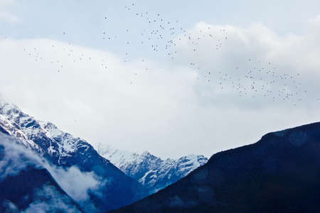 mountain, snow, alps, nature, climb, hiking, landscape, travel, adventure, wanderlust, blue, smoke