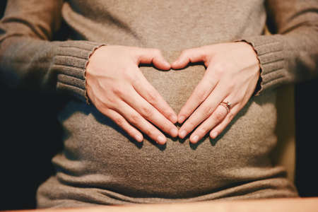 hands, pregnant, woman, heart, love, gift