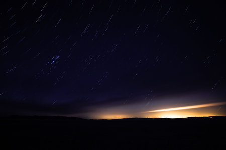 dark, night sky, stars, nature, mountain, silhouette, light