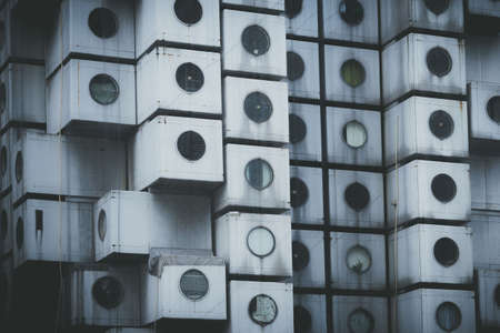architecture, building, infrastructure, nakagin capsule tower, japan, landmark