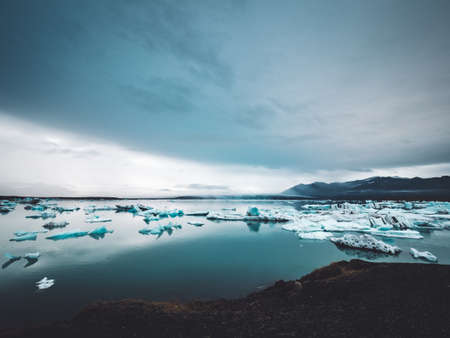sea, ocean, water, nature, ice, iceberg, mountain, landscape, clods, sky, coast