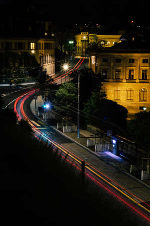 architecture, building, infrastructure, road, street, lights, village, dark, night