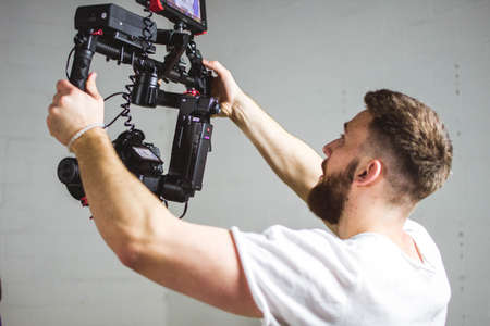 people, man, guy, camera, operator, video, filmmaking, cameraman