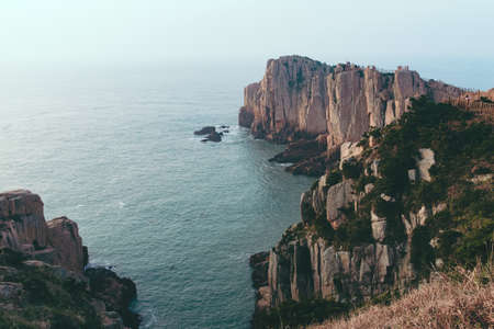 sea, ocean, water, waves, nature, rocks, coast, shore, hill, mountain, cliff, landscape, highland,...