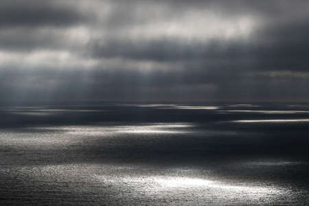 sea, ocean, water, nature, dark, clouds, sky