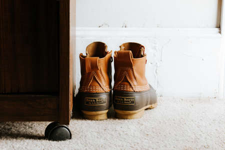 brown, leather, shoes, boots, footwear