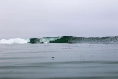 sea, ocean, water, waves, nature, sky, raining, rain, drops