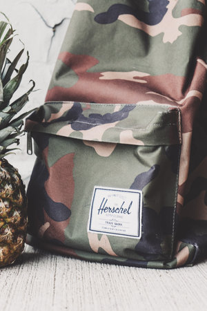 bag, backpack, travel, outdoor, herschel, pineapple, fruit, food, juicy, health