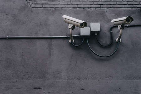 concrete, wall, pipe, cctv, camera, security