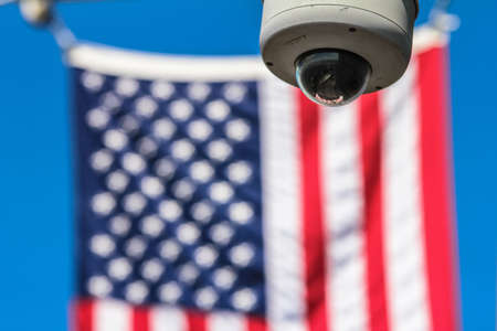 usa, flag, blur, cctv, camera, security