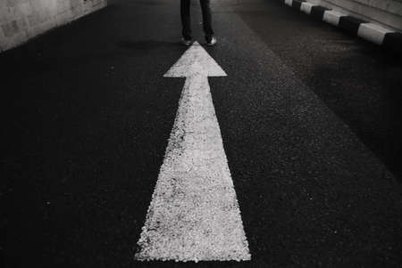 street,  feet,  leg,  arrow,  direction,  night,  standing, asphalt, pointing, up, road, lane,...
