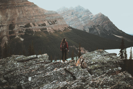girl,  brunette,  mountains,  earth,  nature,  rocks,  lake,  freedom,  adventure,  explore, ...