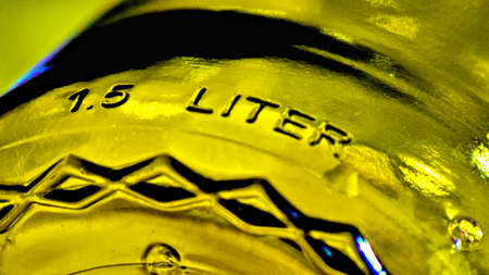 bottle, yellow, liter, closeup, pattern