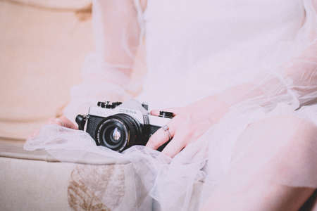bride,  camera,  photographer,  photography,  vintage,  lens,  retro,  white dress,  wedding, ...