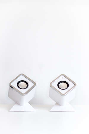 audio,  speakers,  desk,  isloated,  minimalist,  simple,  clean,  white,  music,  sound,  office, ...