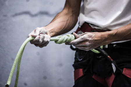 climbing,  rope,  hands,  person,  holding,  man,  indoors,  sport,  athlete,  exercise,  fitness, ...