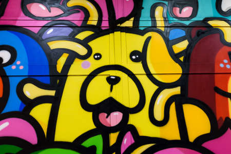 colorful,  graffiti,  art,  urban,  paint,  dog,  bold,  bright,  artist,  creative,  design,  city,...