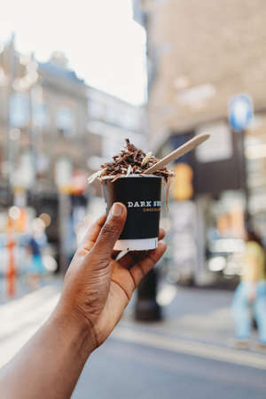 hand,  holding,  ice cream,  food,  dessert,  tasty,  chocolate,  snack,  city,  street,  nutrition,...
