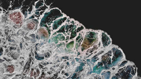 abstract,  ocean,  aerial,  waves,  beach,  above,  drone,  water,  background,  sea,  surface, ...