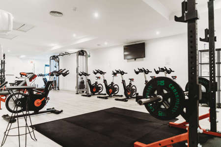 gym,  interior,  equipment,  workout,  fitness,  center,  empty,  weights,  bikes,  body,  building,...