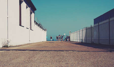 beach, people, houses, coast, vacation, travel, summer, ocean, buildings