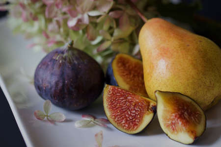 fresh,  figs,  fruit,  pear,  cut,  sliced,  detail,  group,  healthy,  ingredient,  organic, ...