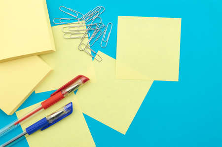 office,   supplies,   background,   flat lay,   note,   paper,   clips,   objects,   bright,  ...