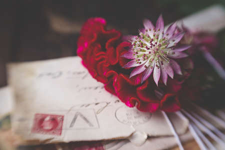 old,   letter,   close up,   note,   vintage,   history,   flower,   writing,   communication,  ...