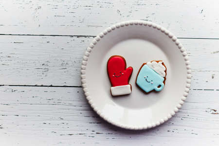 christmas,  cookies,  background,  plate,  flat lay,   festive,   decoration,   holiday,   wood,  ...