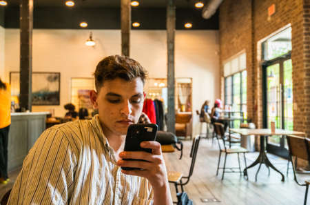 man,  smartphone,  male,  reading,  texting,   indoors,   people,   communication,   technology,  ...