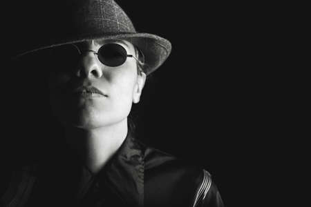 Grayscale Photo of Person Wearing Jacket