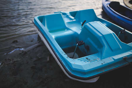 Blue Pedalo at Lake