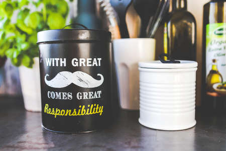 Kitchen jar with mustache