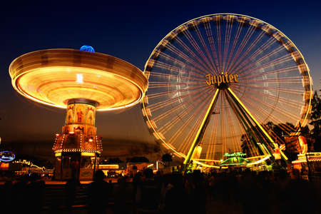 Time Lapse Photo of Circus Rides at Night