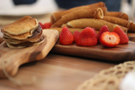 Strawberry Fruit on Brown Wooden Board