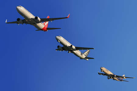 Three Gray Airplane on Air