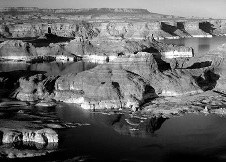 Gray Scale of Rock Formation